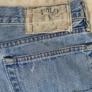 Ralph Lauren light blue distressed denim jeans